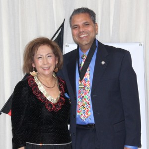 Andre with his DTM medal and District Director Leonor Ragan at the D17 Convention